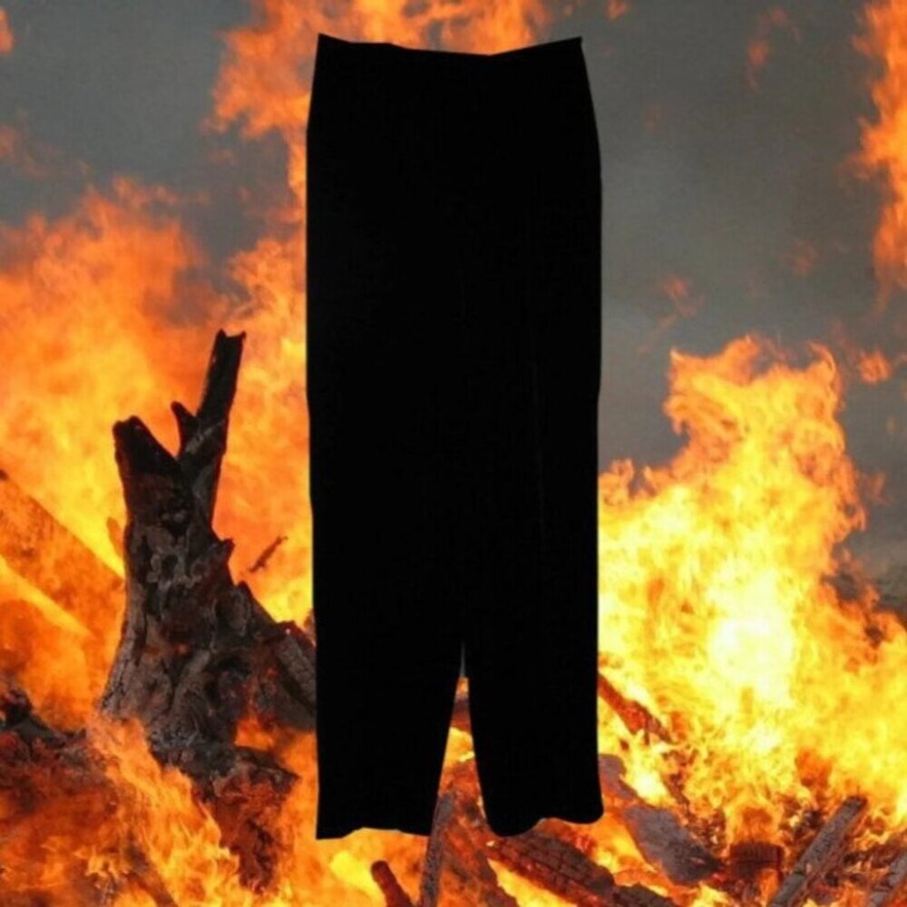 1990s vintage black velvet pants trousers size 10 large